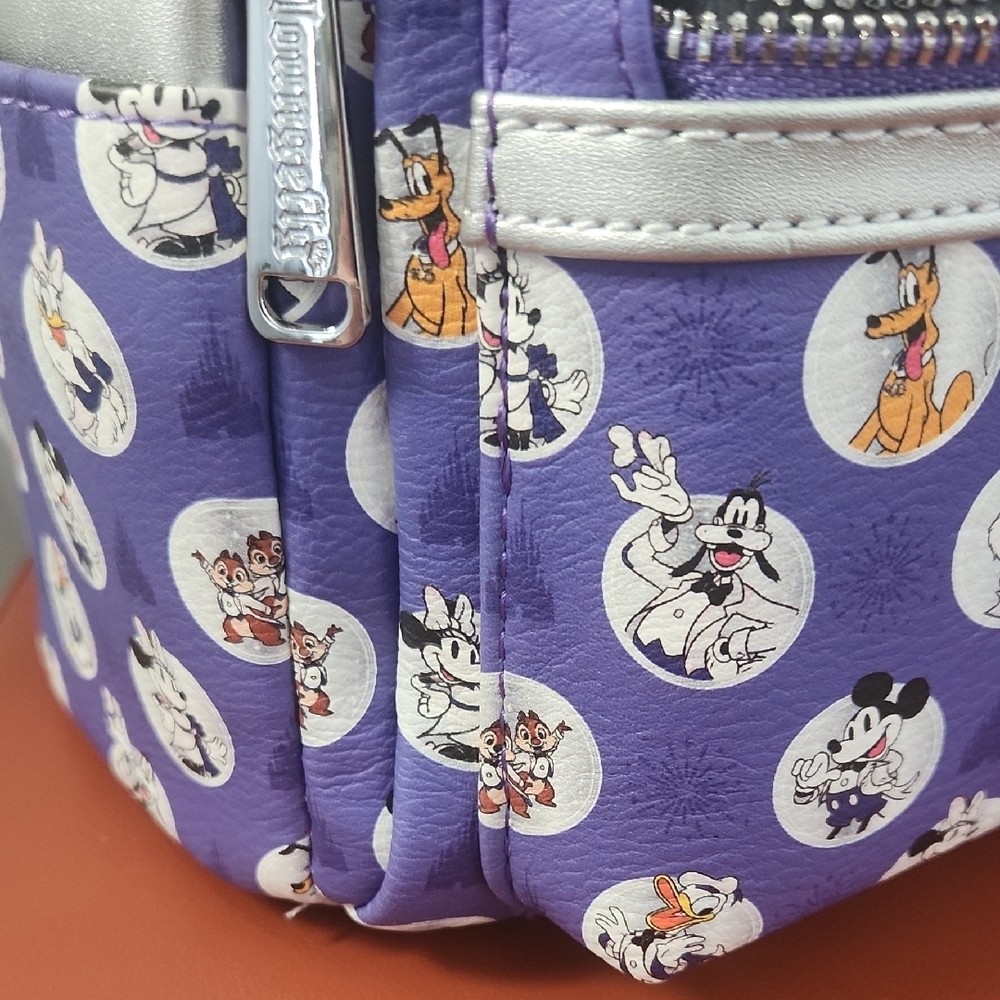 NWT! Disney100 Loungefly Backpack With Matching Ears - Picture 8 of 11